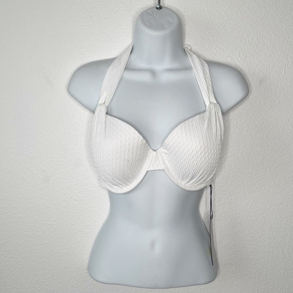 NEW A.Che Viona Halter Bikini Swimsuit Top in Seashell - Picture 1 of 7